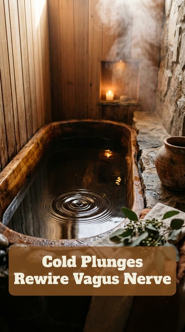 Debunking the myth that cold plunges are only for reducing soreness post-exercise. Cold exposure activates the vagus nerve via the mammalian diving reflex, increasing parasympathetic tone and reducing inflammation through cholinergic anti-inflammatory pathway involving α7nAChR and splenic TNF-α suppression. Skeptical Auditor angle: 'Ice baths don't just numb pain—they rewire the autonomic nervous system; the Sun Home Cold Plunge™ Pro's precise temperature control at 39°F reliably triggers the diving reflex, proving cold therapy is as much a neuroscience tool as a recovery aid.'
