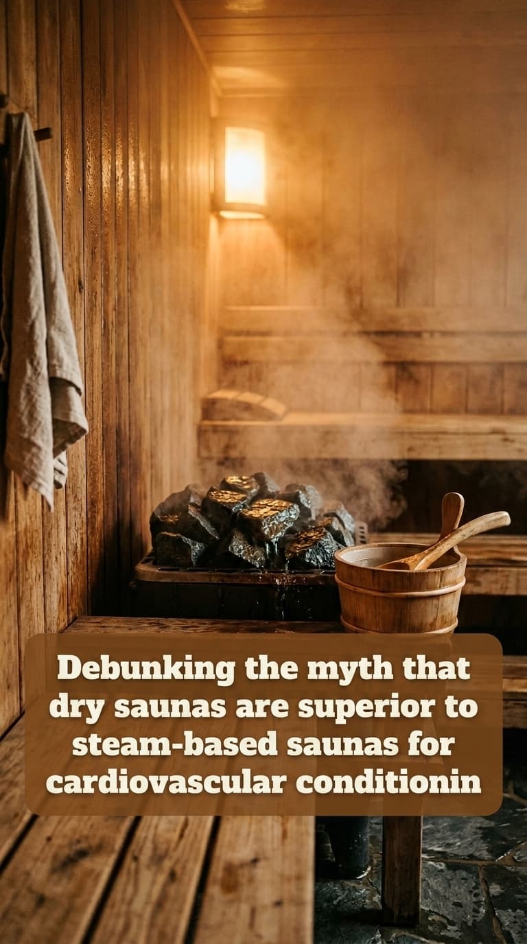 Debunking the myth that dry saunas are superior to steam-based saunas for cardiovascular conditioning. The sudden application of water on hot stones (löyly) activates TRPV1 and TRPV4 ion channels, triggering a rapid catecholamine surge and vasodilation that mimics high-intensity interval training (HIIT) — a response absent in dry infrared sessions. Skeptical Auditor angle: 'Most biohackers assume infrared is the pinnacle of heat therapy; but the thermal shock from a 3-second steam burst at 90°C outperforms a 20-minute infrared session for heart rate variability adaptation and endothelial nitric oxide production.'