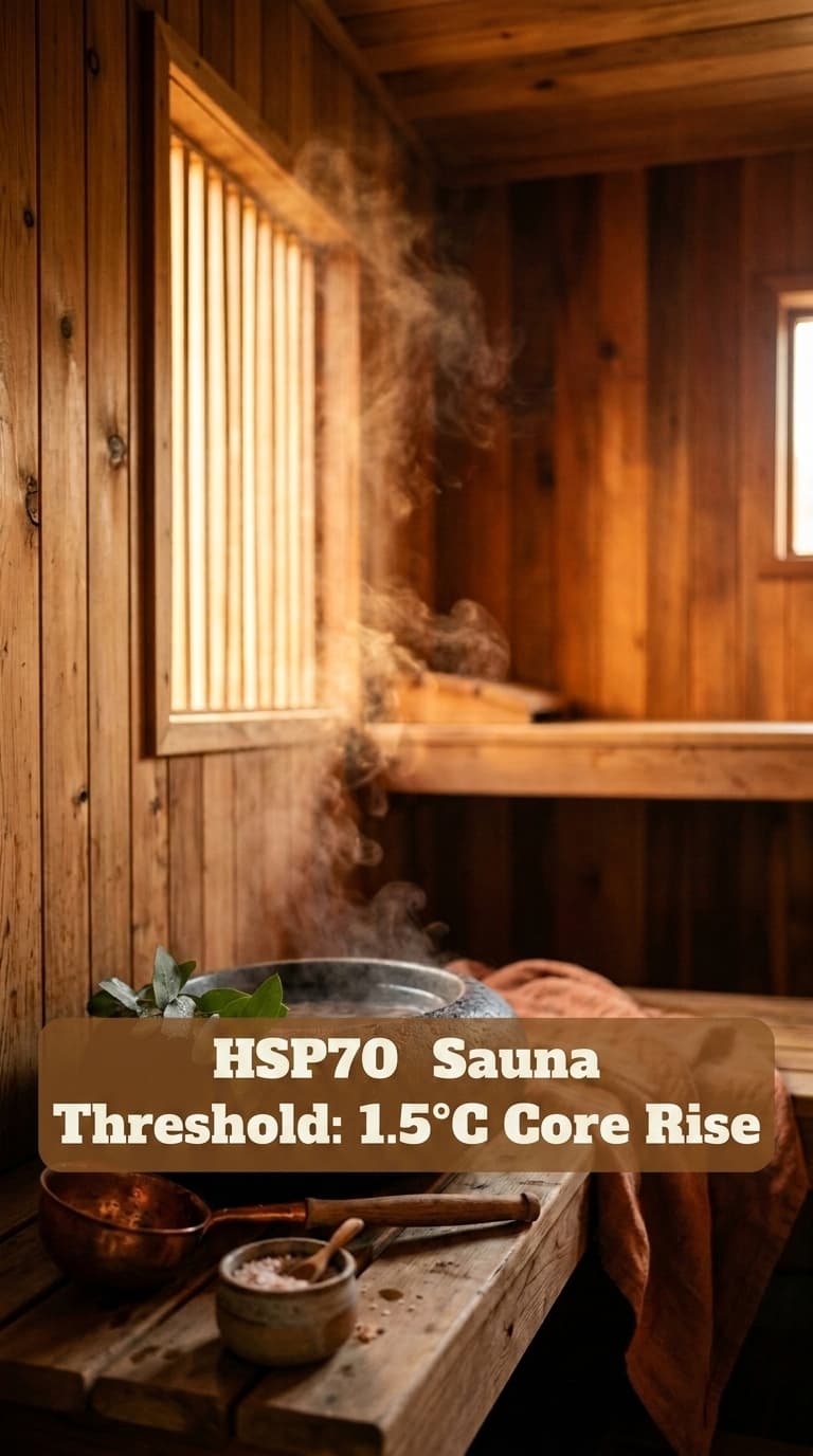 Heat stress from infrared saunas upregulates heat shock protein 70 (HSP70) and FOXO3, which protect against cellular senescence and reduce oxidative damage—debunking the myth that saunas are purely for relaxation or muscle recovery. Skeptical Auditor angle: 'HSP70 induction requires a precise core temperature rise of ~1.5°C; most home saunas lack accurate temp control, but the Sun Home Equinox's full-spectrum heaters deliver targeted infrared to safely hit this threshold, making it a legitimate longevity tool.'