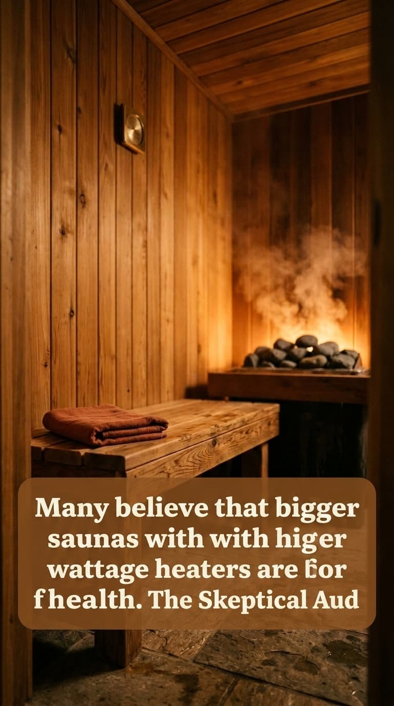 Many believe that bigger saunas with higher wattage heaters are better for health. The Skeptical Auditor debunks this: a 1-person sauna like the Sweat Box with a 4.5kW heater reaches target core temp faster (ΔT/min >0.5°C) than a 4-person cabin with 6kW, leading to more efficient HSP70 upregulation per session. Smaller volumes also reduce heat loss, maintaining thermal uniformity (ΔT <1°C) for consistent heat shock.