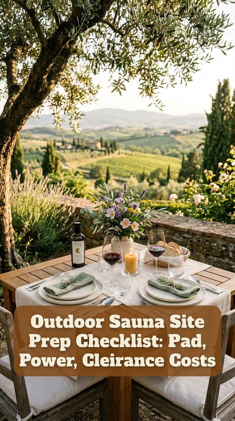 Outdoor Sauna Site Prep Checklist: Pad, Power, Clearance Costs